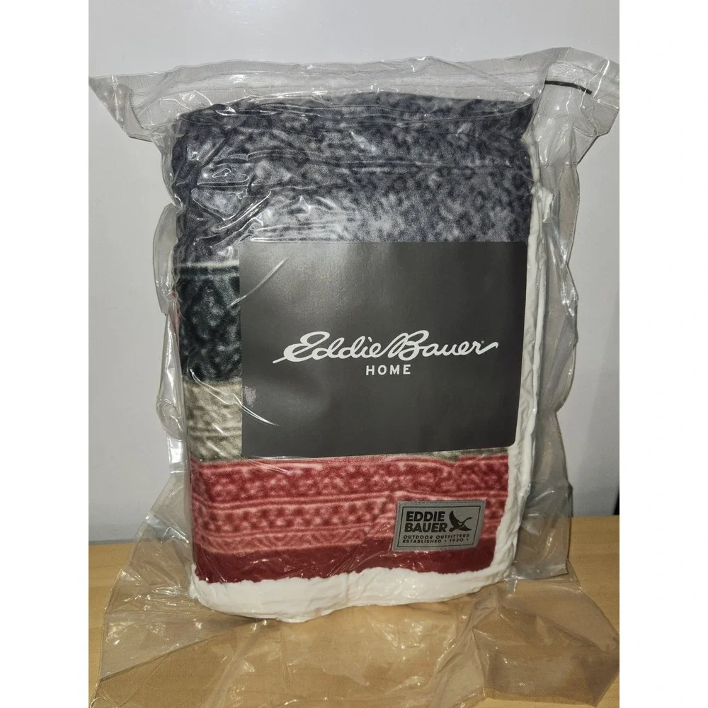 Fair Isle Silver Ikat Sherpa Reverse 50